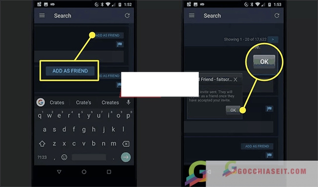 Cách thêm bạn bè trên steam bằng app moblie  
