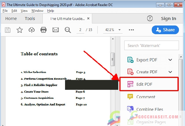 Cách chỉnh sửa file PDF bằng Adobe Acrobat 2