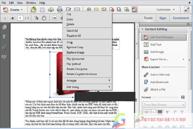 Cách chỉnh sửa file PDF bằng Adobe Acrobat 3