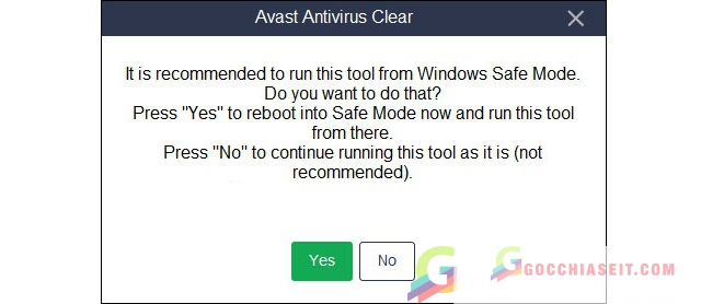 Gỡ Avast Free Antivirus bằng Avast Clear 1