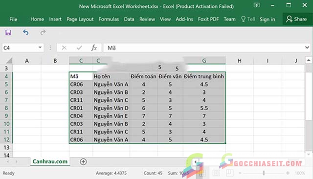 Cách lọc dữ liệu trùng trong Excel