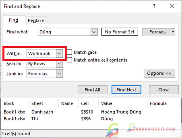 Cách tìm dữ liệu trong nhiều Sheet Excel