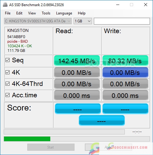 AS SSD Benchmark – Phần mềm test ổ cứng chuyên dụng