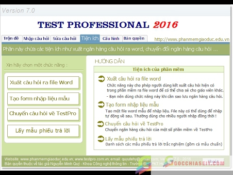 TestPro – Phần mềm tạo và trộn đề thi trắc nghiệm miễn phí