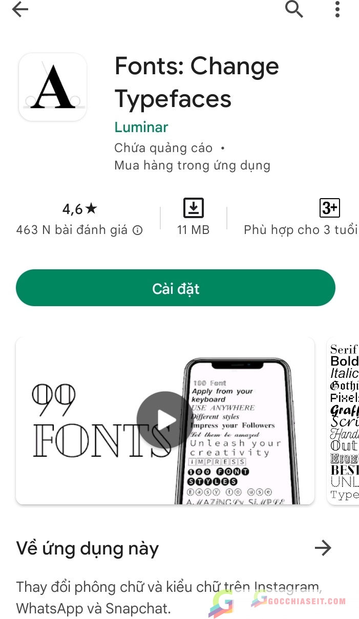 Tải và cài đặt phần mềm Font Change