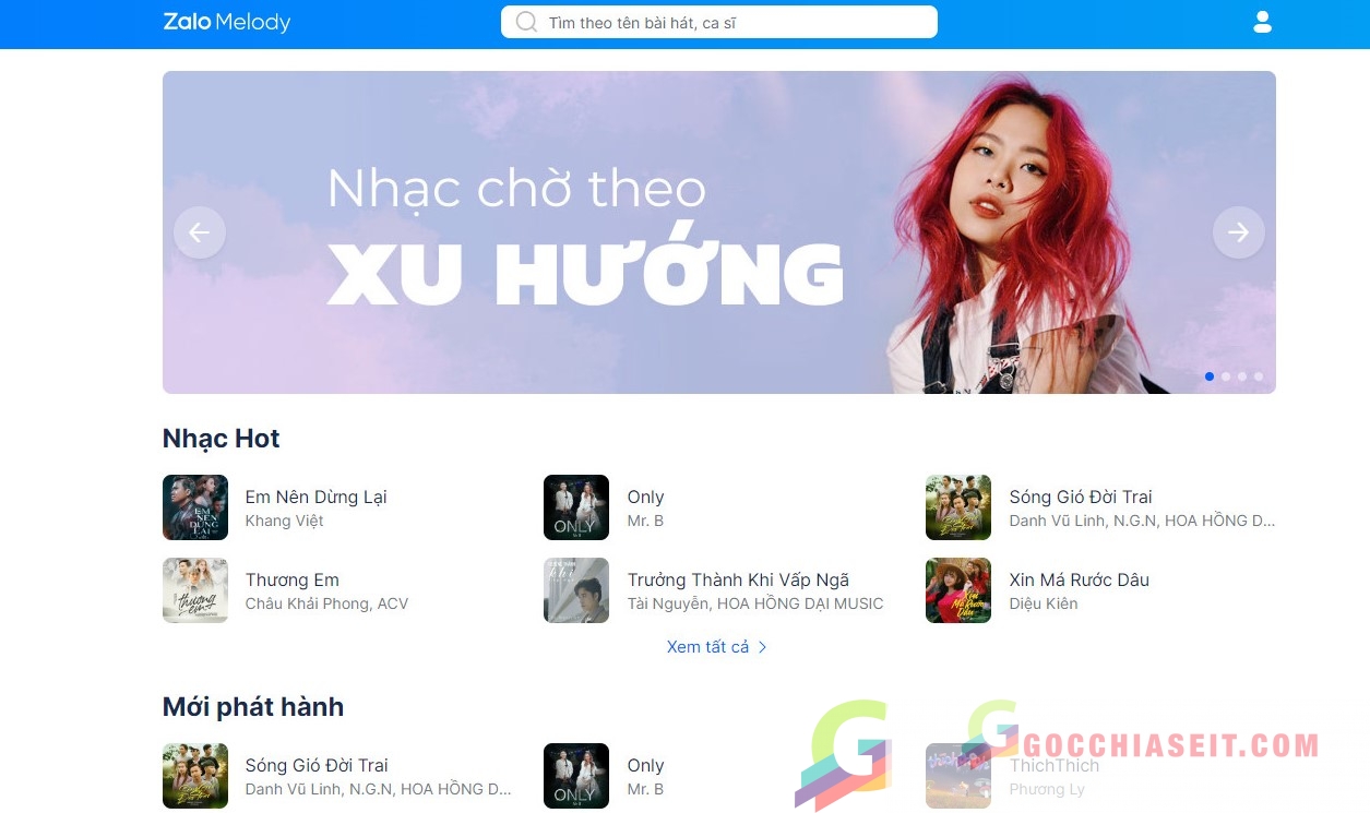  Giao diện website Melody Zapps