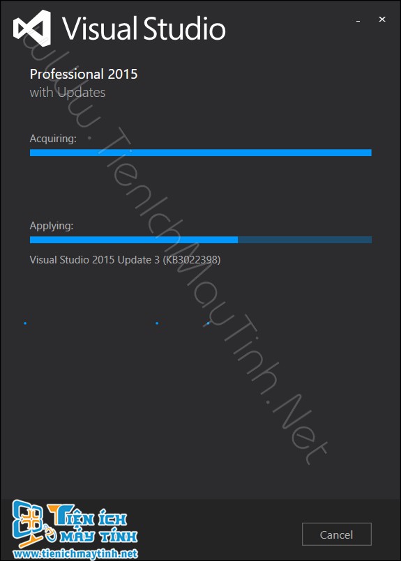 Chờ cho quá trình cài đặt Visual 2015 diễn ra