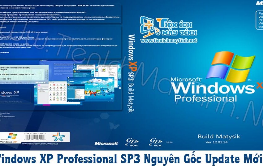  Tải Windows XP Professional SP3 Bản Gốc Update Mới Nhất